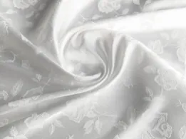 Сатин жакард троянди, молочний (відріз 0,8 м) - інтернет-магазин tkani-atlas.com.ua