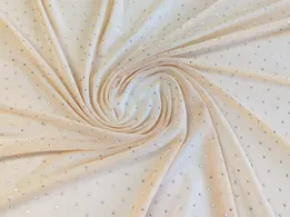 Сітка стрейч зі стразами однотонний, бежево-персиковий (відріз 0,4 м) - інтернет-магазин tkani-atlas.com.ua