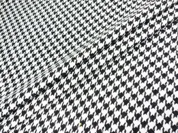 Костюмка Шенон гусяча лапка, білий з чорним (відріз 0,6 м) - інтернет-магазин tkani-atlas.com.ua