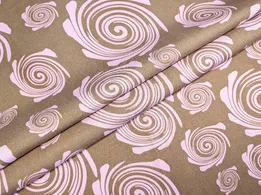 Джинс тенсел завитки, светло-коричневый (отрез 1,6 м) - интернет-магазин tkani-atlas.com.ua