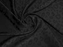 Костюмна Бель жакард леопард, чорний (відріз 0,7 м) - інтернет-магазин tkani-atlas.com.ua