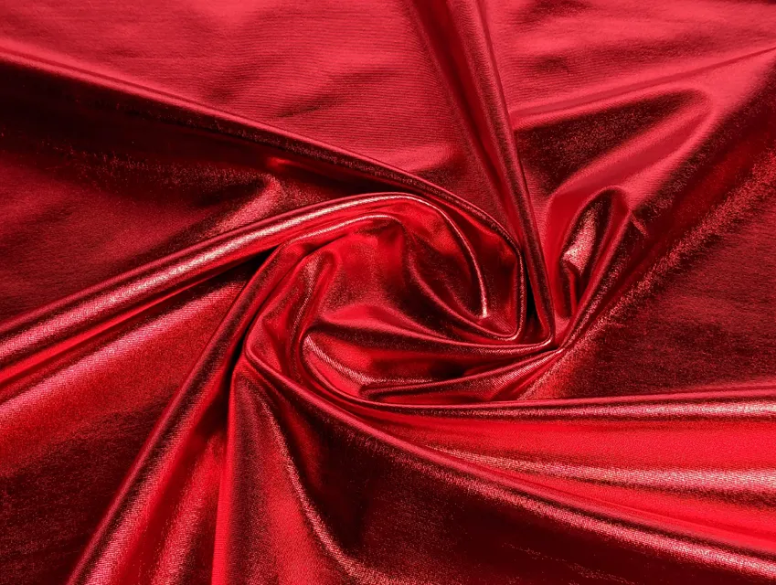 Трикотаж масло нарядне диско залите, червоний (відріз 1,9 м) - фото 1 - інтернет-магазин tkani-atlas.com.ua