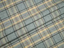 Коттон рубашечный клетка 60 мм, серый с бежевым (отрез 0,5 м) - интернет-магазин tkani-atlas.com.ua