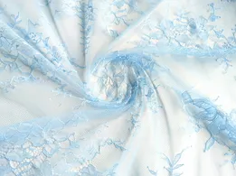 Гіпюр нейлон квіткова мрія, блакитний (відріз 1 м) - інтернет-магазин tkani-atlas.com.ua