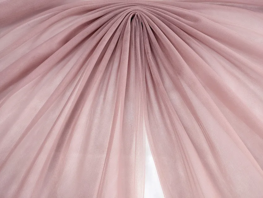 Евросетка (фатин мягкий) пудровый (отрез 0,8 м) - фото 1 - интернет-магазин tkani-atlas.com.ua