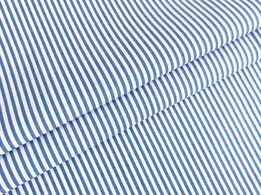 Котон рубашка смужка 2,5 мм, синій джинсовий - інтернет-магазин tkani-atlas.com.ua