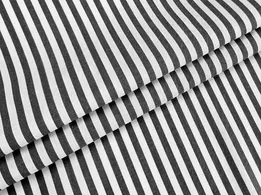 Коттон рубашка полоска 5 мм, черный с белым - интернет-магазин tkani-atlas.com.ua