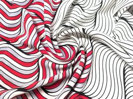 Міледі купон односторонній 40 см, червоний (відріз 1,7 м) - інтернет-магазин tkani-atlas.com.ua