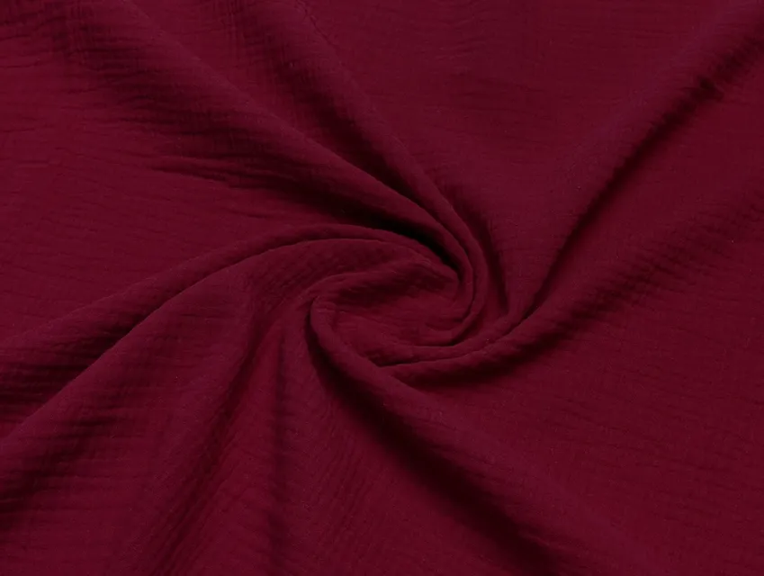 Муслін двошаровий червоне вино (відріз 0,3 м) - фото 1 - інтернет-магазин tkani-atlas.com.ua