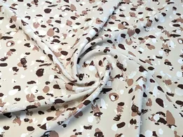 Креп шовк плямистий, кремовий (відріз 1,3 м) - інтернет-магазин tkani-atlas.com.ua