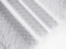 Прошва листва, белый - интернет-магазин tkani-atlas.com.ua