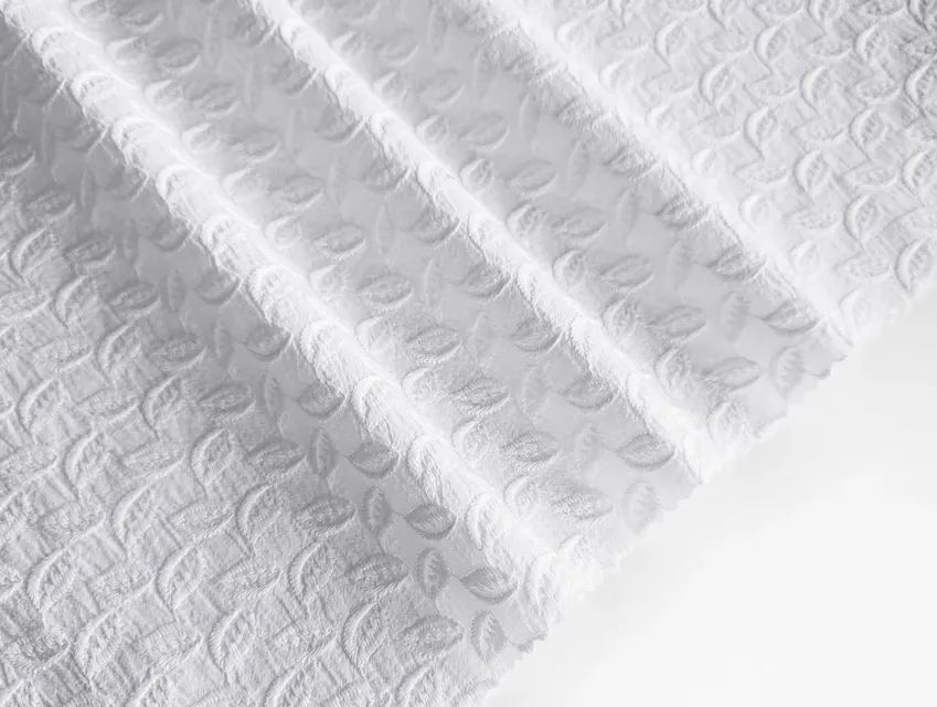 Прошва листя, білий - фото 1 - інтернет-магазин tkani-atlas.com.ua