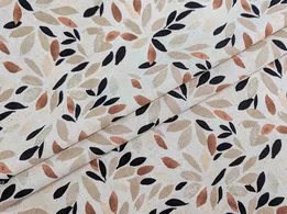 Льон з віскозою листяний дует, багатокольоровий - інтернет-магазин tkani-atlas.com.ua