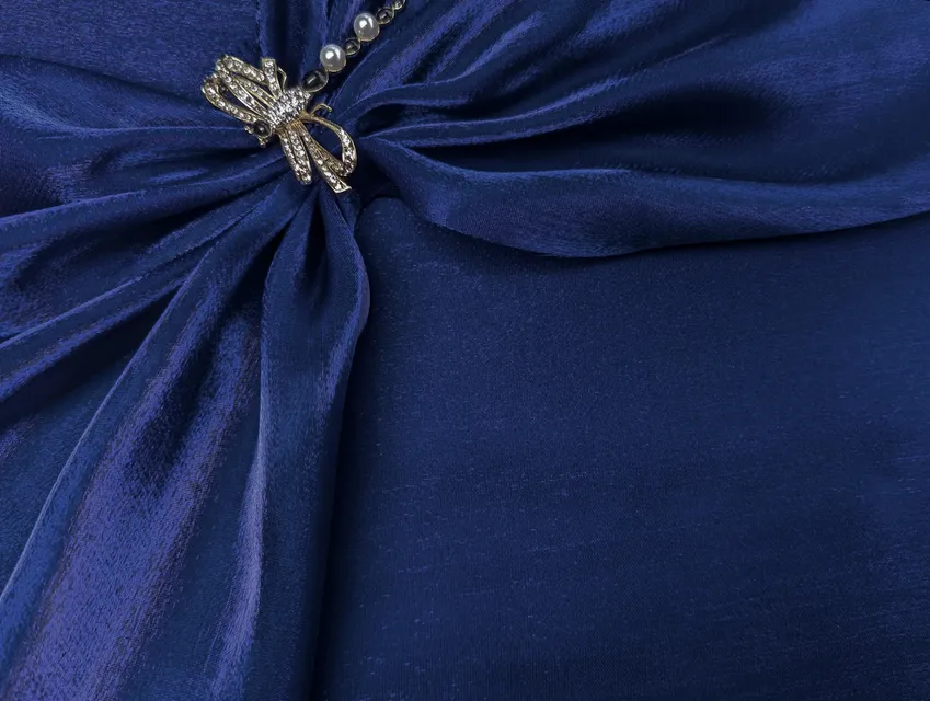 Органза шелковистая электрик (отрез 1,4 м) - фото 1 - интернет-магазин tkani-atlas.com.ua