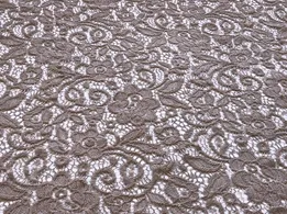 Гіпюр стрейч Класика квіткова ніжність, капучино (відріз 2 м) - інтернет-магазин tkani-atlas.com.ua