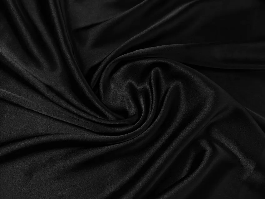 Атлас сатин чорний (відріз 0,5 м) - фото 1 - інтернет-магазин tkani-atlas.com.ua