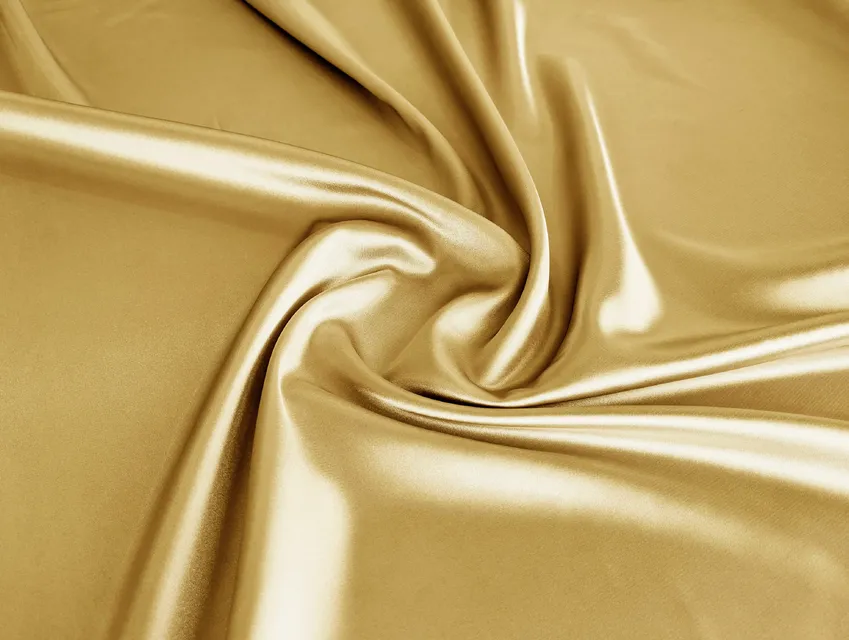 Атлас тонкий бежеве золото (відріз 1,4 м) - фото 1 - інтернет-магазин tkani-atlas.com.ua