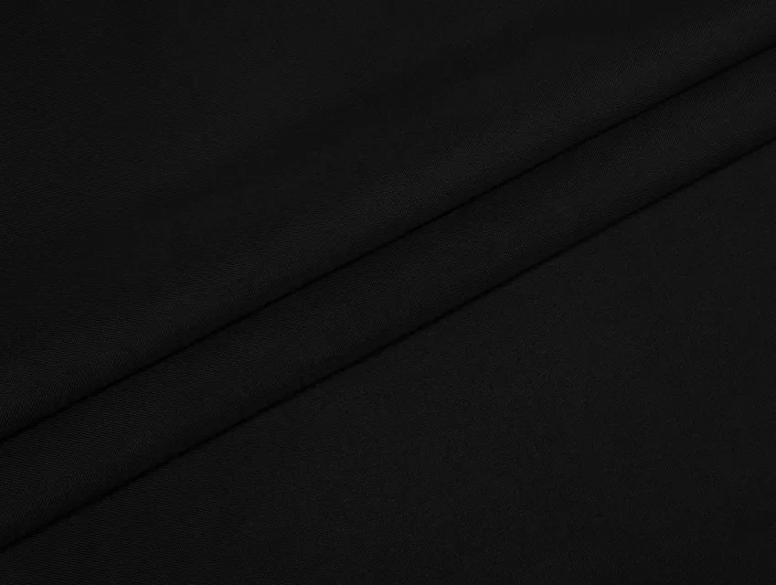 Габардин чорний (відріз 1,6 м) - фото 1 - інтернет-магазин tkani-atlas.com.ua