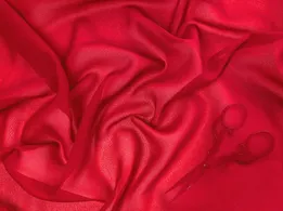 Шифон Винди красный алый (отрез 1,3 м) - интернет-магазин tkani-atlas.com.ua