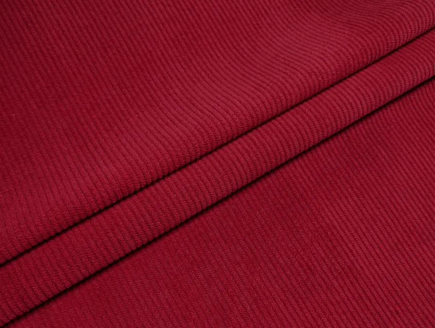 Вельвет стрейч темно-красный (отрез 1,9 м) - фото 1 - интернет-магазин tkani-atlas.com.ua