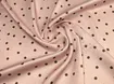 Шелк Армани горошки 4 мм, коричневый на пудренно-персиковом (отрез 2,9 м) - интернет-магазин tkani-atlas.com.ua