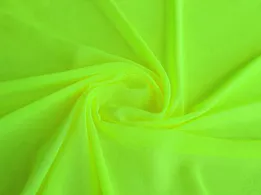 Шифон однотонный уценка (брак),  лимонный неоновый (отрез 3,3 м) - интернет-магазин tkani-atlas.com.ua