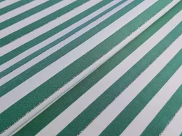 Барби принт полоска 10 мм, оливково-белый (отрез 2,3 м) - интернет-магазин tkani-atlas.com.ua