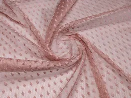 Сетка горошек, темный персик  (отрез 3 м) - интернет-магазин tkani-atlas.com.ua