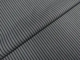 Костюмка тіар смужка 5 мм, сірий з чорним (відріз 1,9 м) - інтернет-магазин tkani-atlas.com.ua