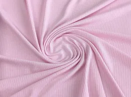 Трикотаж рубчик, розовый зефир (отрез 1,6 м) - интернет-магазин tkani-atlas.com.ua