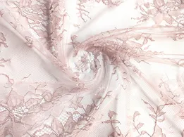 Гіпюр нейлон квіткова мрія, чайна троянда (відріз 2,1 м) - інтернет-магазин tkani-atlas.com.ua