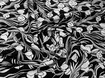 Штапель Бельмондо тюльпани, чорно-білий (відріз 2,6 м) - інтернет-магазин tkani-atlas.com.ua