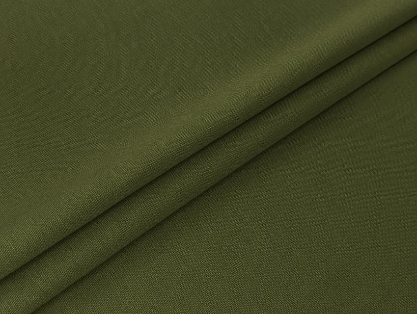 Лен вискоза 30/70 зеленый папоротник (отрез 1,3 м) - фото 1 - интернет-магазин tkani-atlas.com.ua