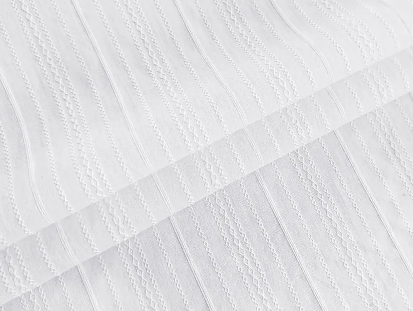 Коттон прошва полоска мережка, белый - фото 1 - интернет-магазин tkani-atlas.com.ua