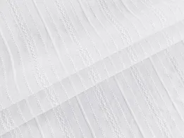 Коттон прошва полоска мережка, белый - интернет-магазин tkani-atlas.com.ua