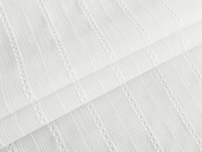 Коттон прошва полоска, молочный - фото 1 - интернет-магазин tkani-atlas.com.ua