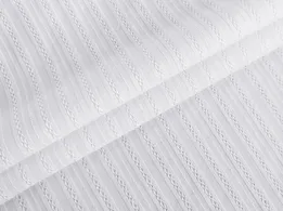 Котон прошва ромби зі смугастою фактурою, білий - інтернет-магазин tkani-atlas.com.ua