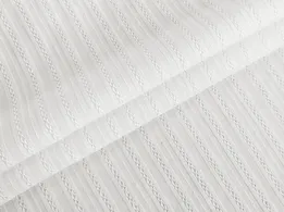 Котон прошва ромби зі смугастою фактурою, молочний - інтернет-магазин tkani-atlas.com.ua