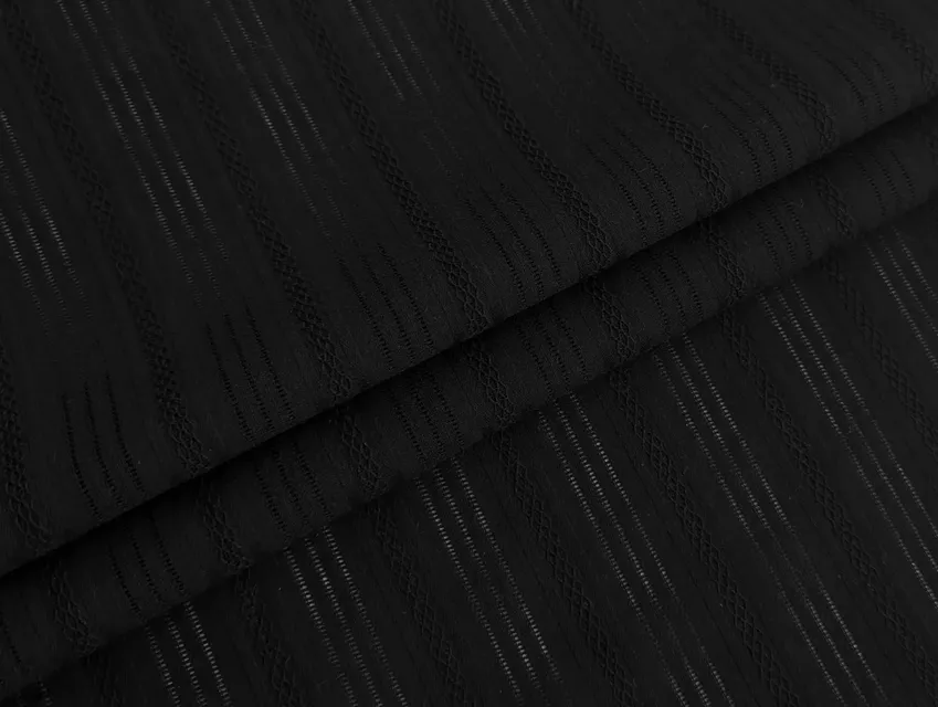 Котон прошва широка смужка, чорний - фото 1 - інтернет-магазин tkani-atlas.com.ua