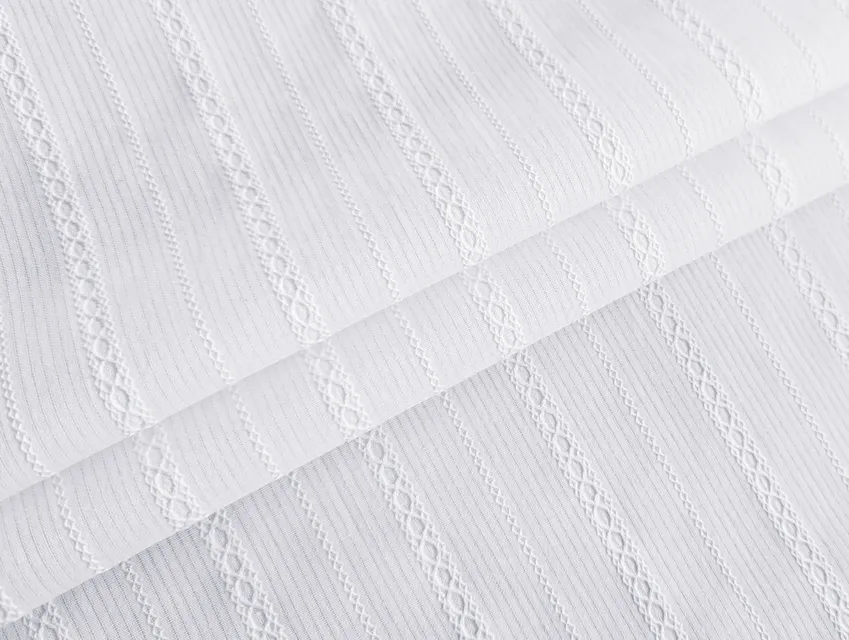Коттон прошва полоска, белый - фото 1 - интернет-магазин tkani-atlas.com.ua