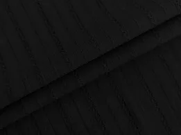 Котон прошва смужка, чорний - інтернет-магазин tkani-atlas.com.ua