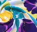 Штапель шовковистий квіткова фантазія, темно-бузковий з жовтим (відріз 1,5 м) - фото 3 - інтернет-магазин tkani-atlas.com.ua
