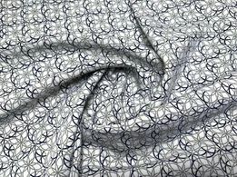 Супер софт принт геометрическое плетение, серо-бежевый (отрез 2 м) - интернет-магазин tkani-atlas.com.ua