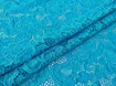 Гипюр стрейч Классика кружевной цветок, бирюзовый (отрез 1,5 м) - интернет-магазин tkani-atlas.com.ua
