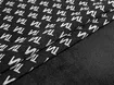 Вискозный трикотаж на меху надписи, светло-серый на черном (отрез 1,8 м) - интернет-магазин tkani-atlas.com.ua