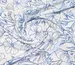 Вискоза шелк цветочный силуэт, молочный с синим - фото 1 - интернет-магазин tkani-atlas.com.ua