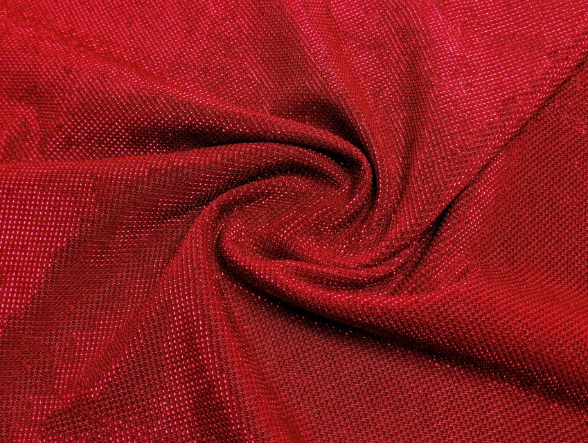 Трикотаж диско плотный красный (отрез 0,5 м) - фото 1 - интернет-магазин tkani-atlas.com.ua