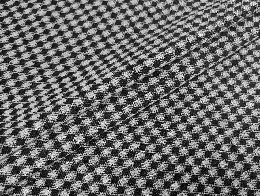 Трикотаж віскозний ромб клітинка, чорний з сірим (відріз 1,4 м) - фото 1 - інтернет-магазин tkani-atlas.com.ua
