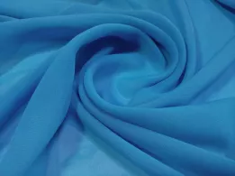 Шифон однотонный, голубой - интернет-магазин tkani-atlas.com.ua