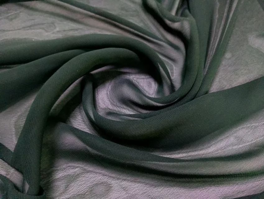 Шифон однотонный, темно-зеленый - фото 1 - интернет-магазин tkani-atlas.com.ua